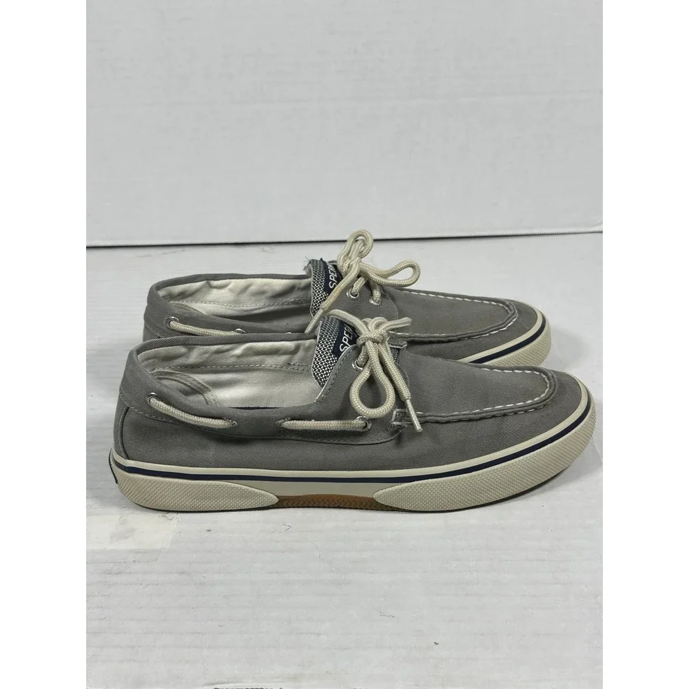 Sperry Top-Sider Bahama II Mens Grey Canvas Boat Shoes Sneakers 0772830 Size 9